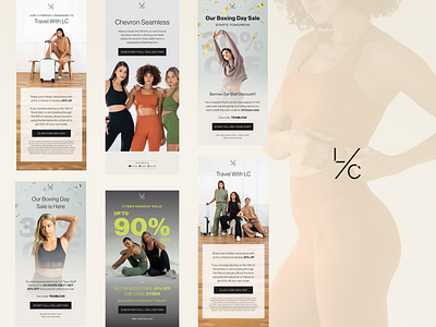 L'COUTURE } activewear branding clothing design digital email email design fashion fitness graphic design luxury sports ui wellness women