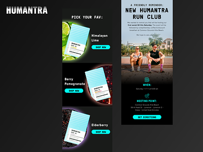 Humantra | Email Campaigns active branding design digital drink email email design graphic design lifestyle sports ui wellness