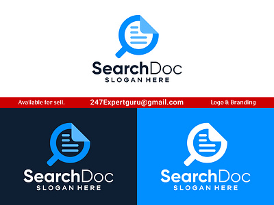 Magnifying glass logo design template with document graphic 3d animation branding document graphic design graphic design logo magnifying glass logo magnifying glass logo design motion graphics ui vector illustration