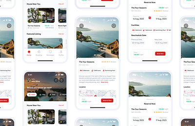 Booking Mobile App Design graphic design ui user flow user interface ux design