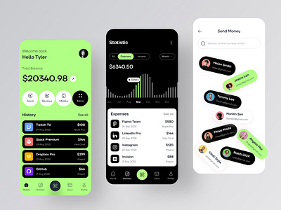 Finance App banking banking app bill pay finance finance app fintech fintech app online money transfer send money ui uiux ux wallet.