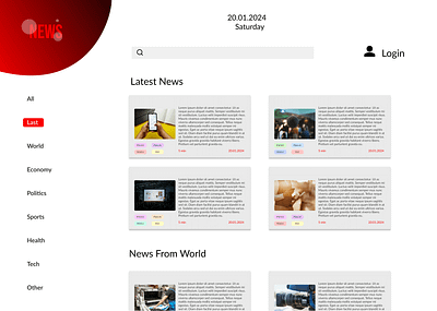 News - Daily UI 094 app blog breaking news dailyui94 design figma news newspage ui uix101 ux web website