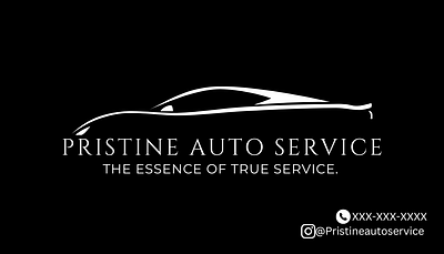 Auto Service Business Card graphic design logo