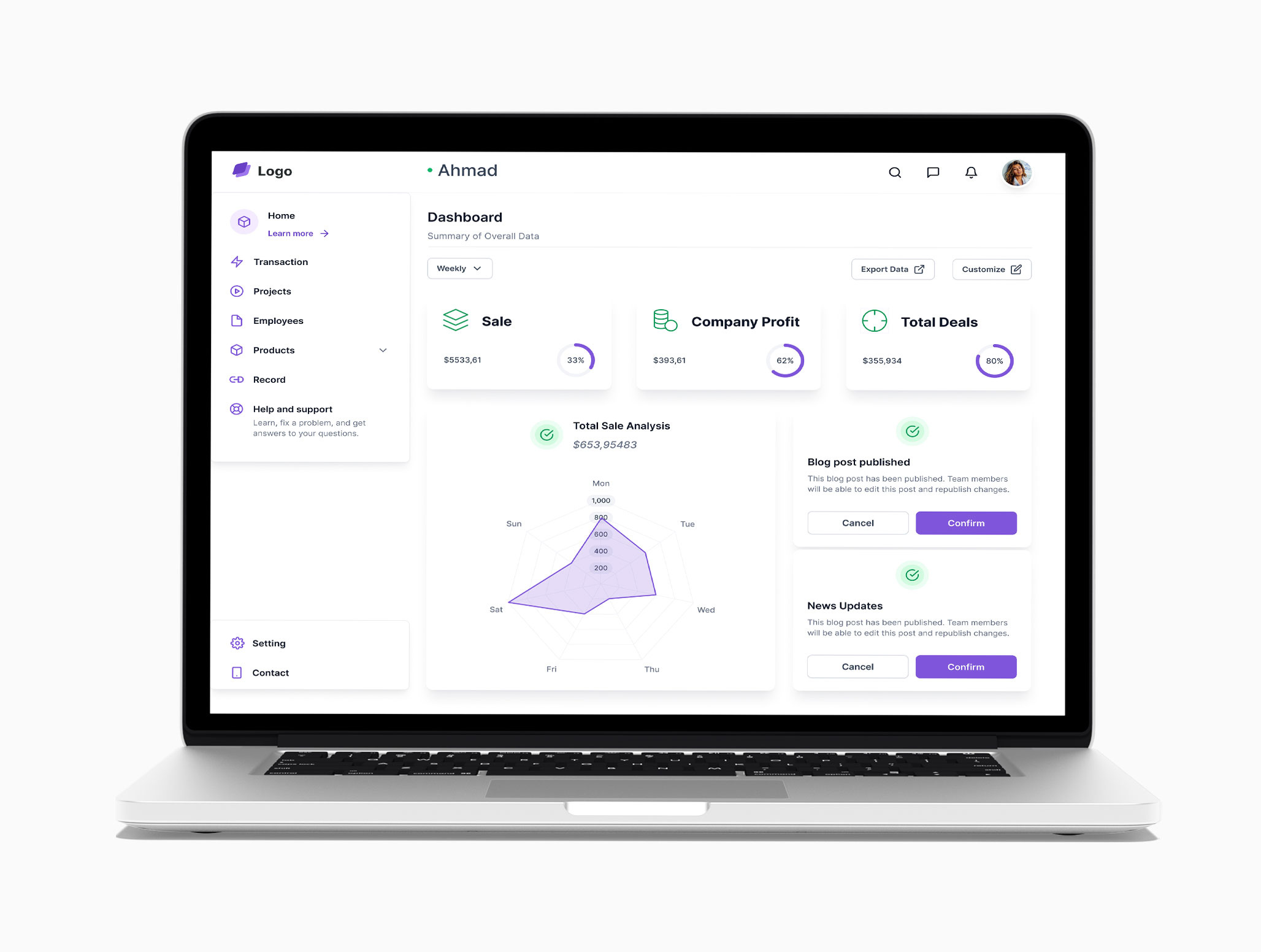 Finance dashboard design branding design finance dashboard design ui uiux