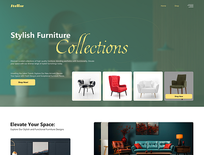 Furniture website UI/UX animation branding furniture shop graphic design ui uiux website design