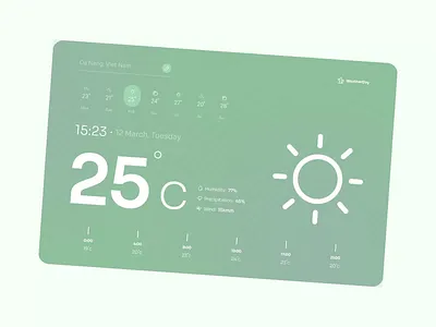 Weather UI animation challenge desktop interaction ui uidesign uxui weather weatherui website