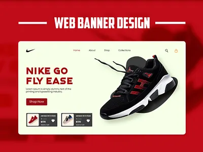 Web banner Design । Landing page design। Shoes banner banner design branding design facebook post flyer design graphic design hero banner instagram post shoes shoes ads shoes website ui web banner website design website hader website hero banner