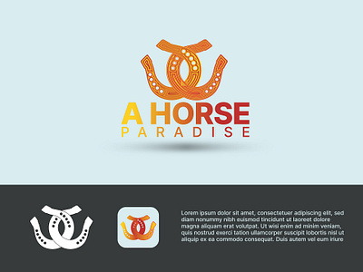 Horse Shoe Logo Designe branding graphic design horse logo logo