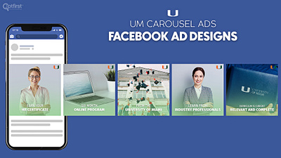 University Of Miami Carousel Facebook Ads Design display ads