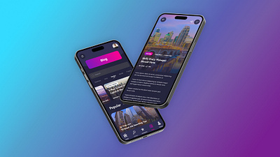 Travel Blog App Double Phone Design responsive design
