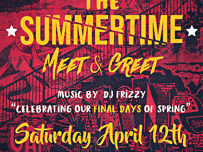 Summertime Meet & Greet Flyer Design display ads