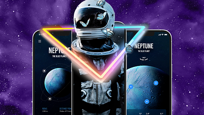 Space Astronaut Mobile App Design responsive design