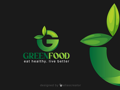 G Letter Logo (GreenFood) branding g letter logo (greenfood) g logo graphic design logo
