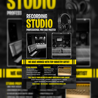 Recording Studio Flyer Design display ads
