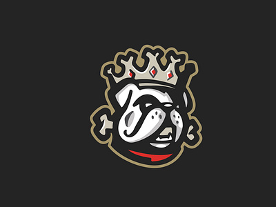 Game of Bones bulldog crown design dog graphic design illustration logo mascot sports vector
