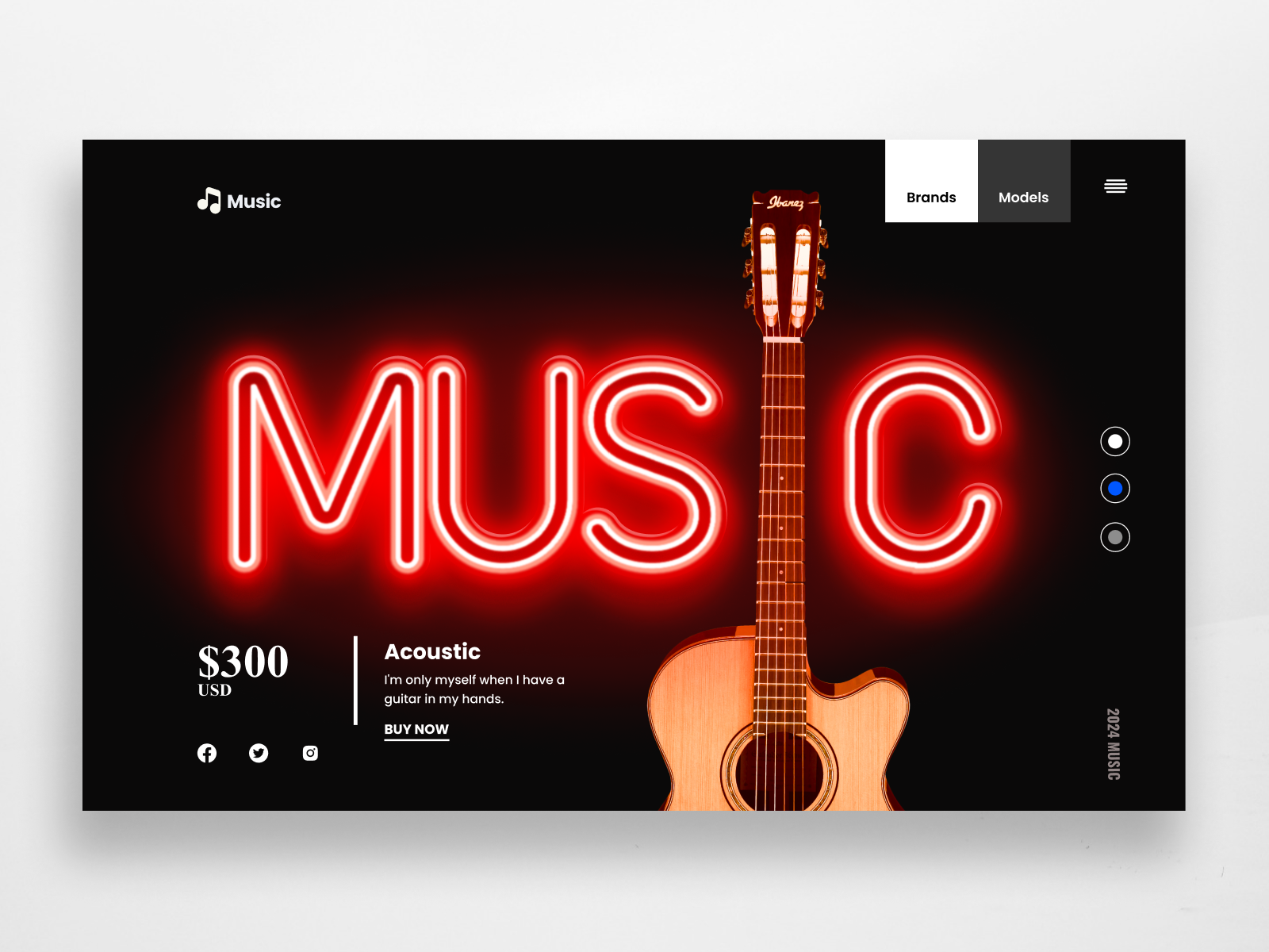 Online Music Store landing page by Hardik Chauhan on Dribbble
