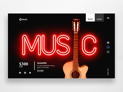 Online Music Store landing page 3d animation branding daily dailyui design graphic design homepage icon illustration landing page logo minimalism motion graphics typography ui ux visual design web design website