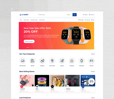 Ecommerce Web Design | UMART buy and selling design ecommerce landing page landing page design ui ui design uiux