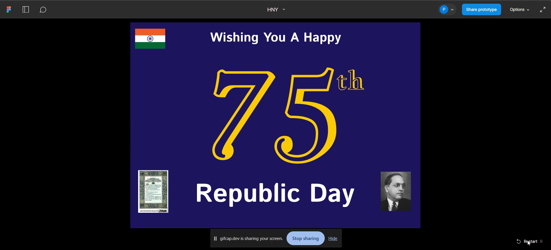 Republic Day animation motion graphics ui