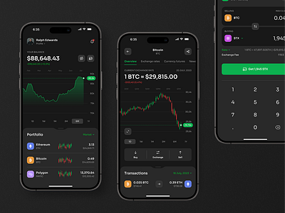 Trading App app bitcoin mobileapp mobileappdesign responsivedesign trading ui uiux design websitedesign