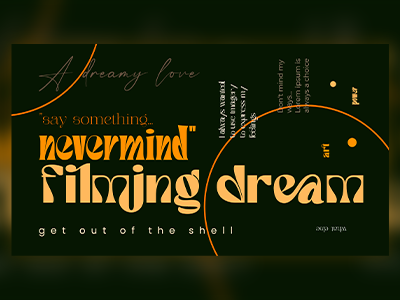 Typography dream graphic design poster typography typography design ui