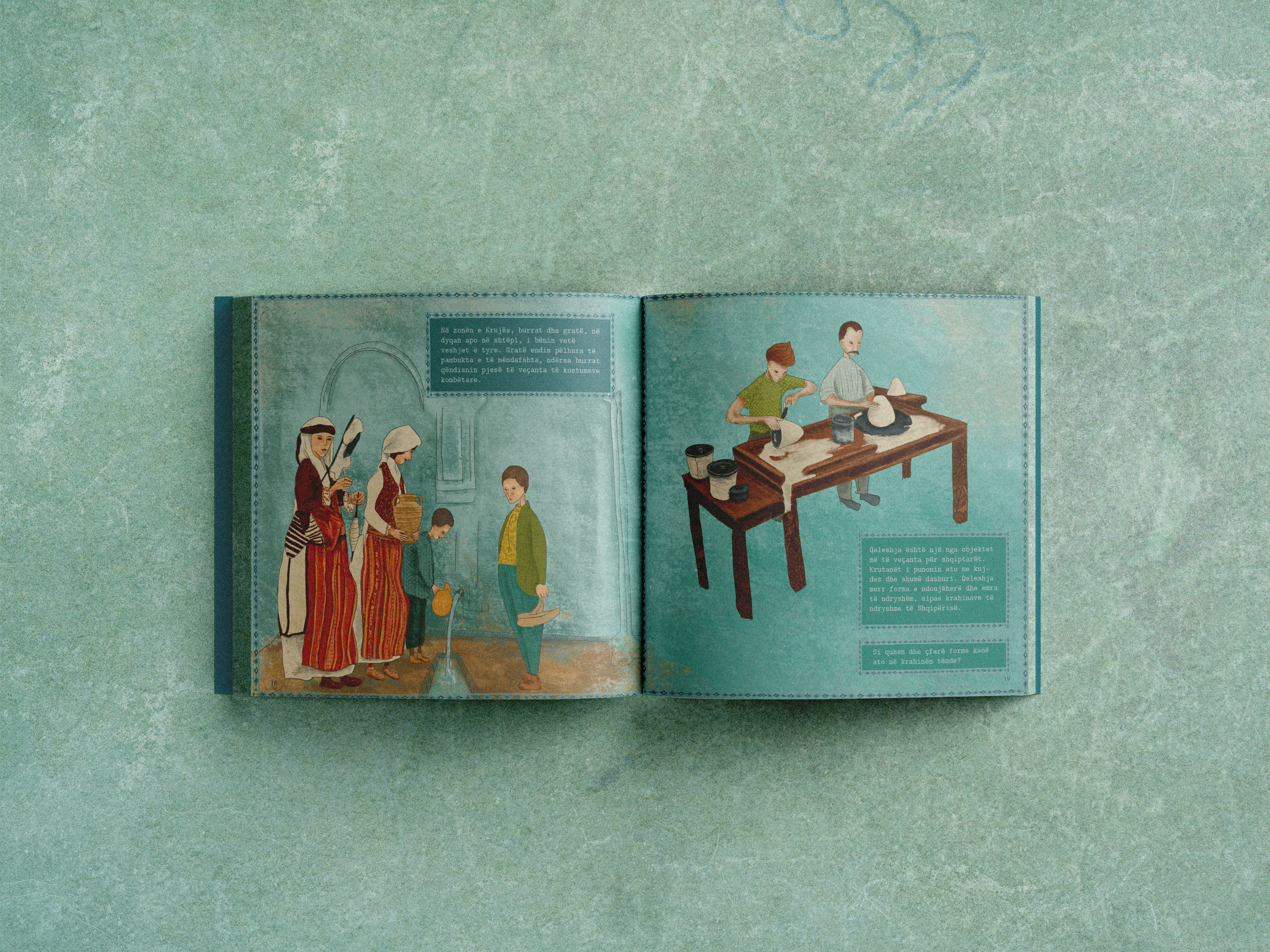 Book Illustration for Etnmographic museum of Kruja albania albania etnography albania folk albania tradition artizan shqiptare artizane te krujes digital painting ethnography etnografia shqiptare illustration kruja motrat paja muzeu etnografik i krujes punumi i qeleshes qeleshe tradita shqiptare trivet veshje tradicionale veshje tradicionale shqiptare veshje tradicionale te krujes