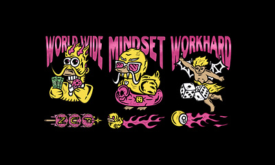 STREETWEAR PINK PARTY FIRE by GPPDSGN 8ball availaabledesign available bestdesign branding customdesignmade customwork design designcustom designforsell dice ducktattoo forsale graphic design illustration mokcupready thesimpsons ui