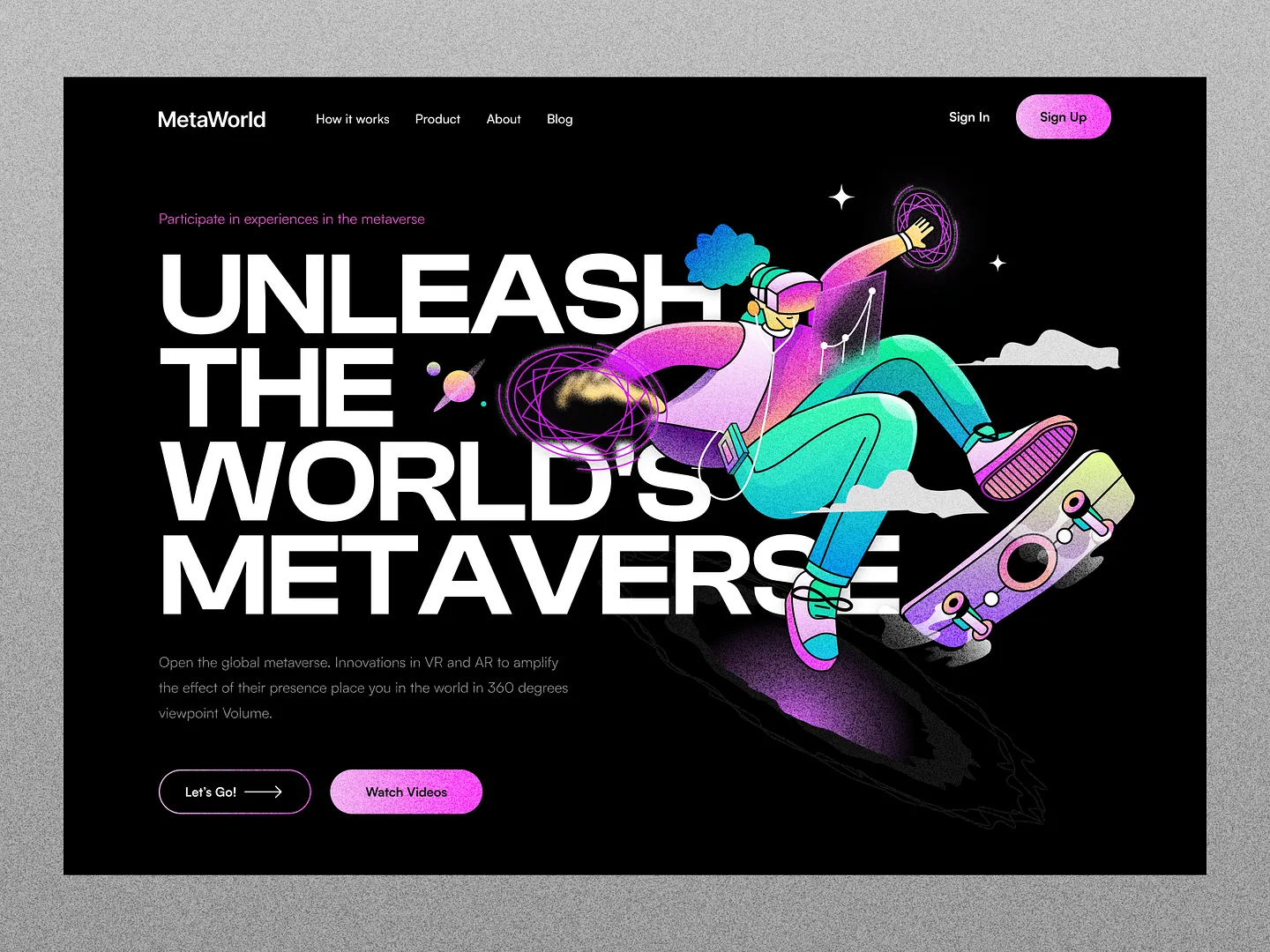 Innovative Virtual Reality Website Design for the Metaverse