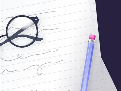 Careers at Increment blockchain branding careers glasses illustration paper pencil ui vector writing