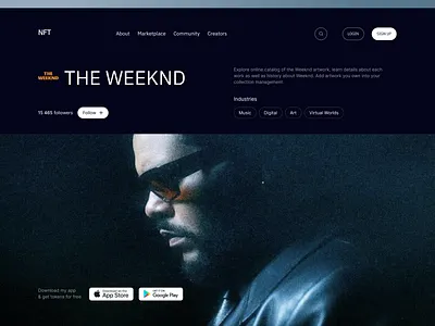 Personal NFT Storefront blockchain concept dark design ecommerce interface nft shop stylish ui ux uxui web web design website