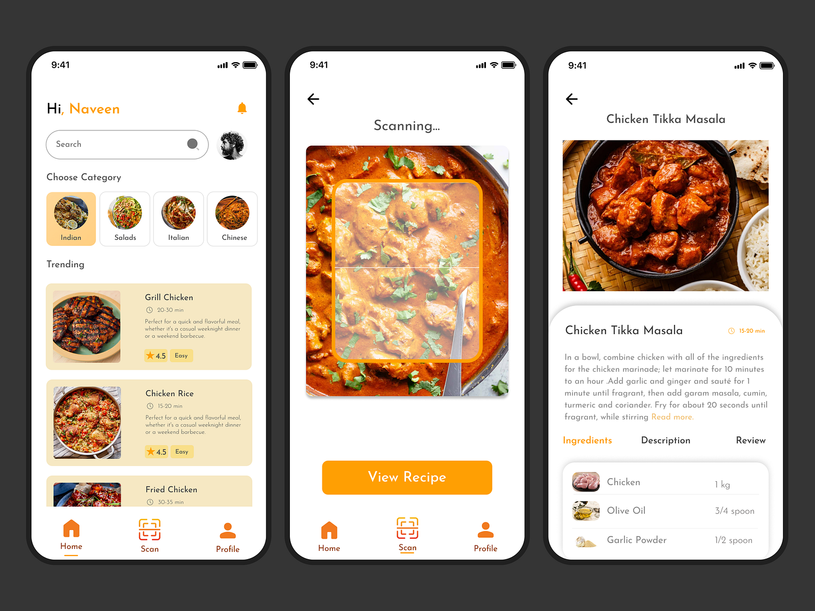 Recipe Ingredient Scanner | Day-26 ( Ui Challenge) by Naveenkumar on ...