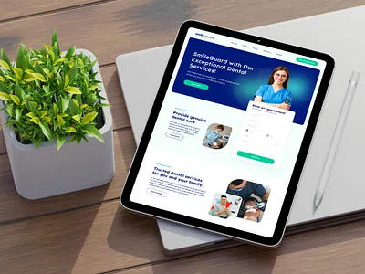 Smile Guard - Landing page for dental services clinic dental dental dental care dental services dentist dentistry desktop doctor figma landing page smile guard tooth ui web