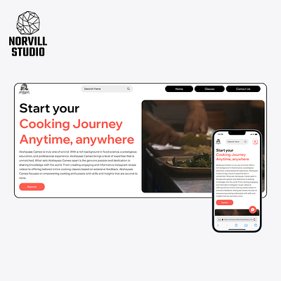 Akashya's Cameo Culinary Learning Platform design graphic design ui website website design