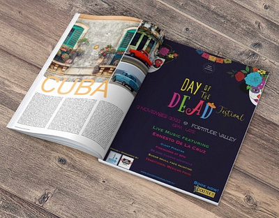 Magazine ad for Day of the Dead branding logo logo design magazine print design