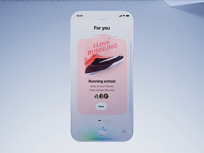 Join sport challange by Milkinside 3d achivement branding c4d challange discovery fitness home iphone mockup motion profile runing sneakers sport ui ux watch wearables