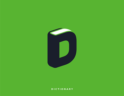 Dictionary app apparel book branding d logo design education favicon graphic design icon illustration initials logo reading school study text