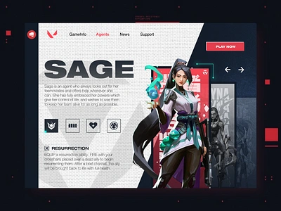 Valorant Ui Landing Page app concept dailyui design figma hero landing page riotgames rish rish designs ui ui design ui ux uiux ux uxui valorant website website concept website design