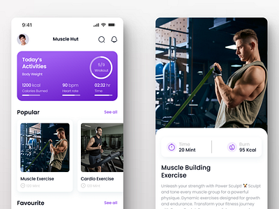 Fitness Journey - UI/UX Design app design fitness app design ui ux