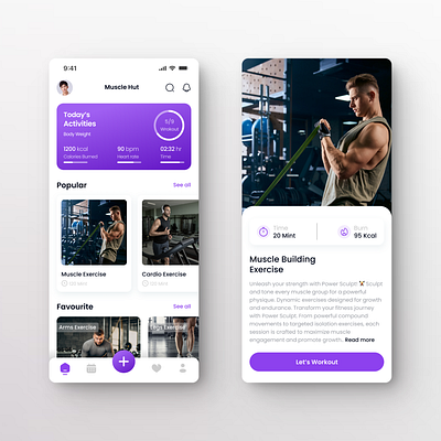 Fitness Journey - UI/UX Design app design fitness app design ui ux