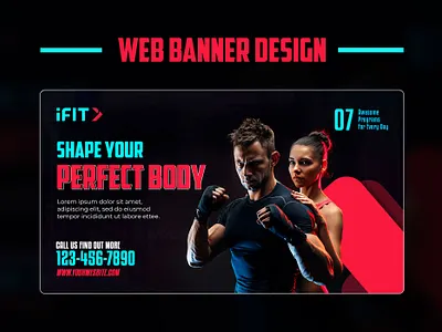 Web banner Design । Landing page design। Fitness banner bnner ads facebook post fitness banner fitness web banner flyer design graphic design gym web banner gym website design hero banner instagram post landing page shopify banner ui web design website design