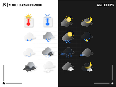 Weather Glassmorphism Icon glassmorphism graphic design icon vector