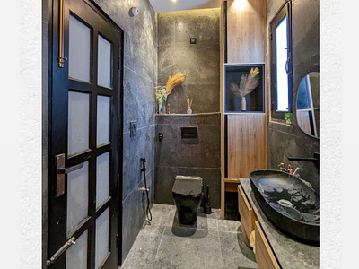 Small Space, Big Style: Modern Bathroom Design by DMS Studio bathroomdesign chandigarh dms studio dmsstudio doordesign homedesign housedesign interior design kharar luxurybathroom minimalistbathroom modernbathroom mohali mohalihomes nearme smallbathroomdesign spabathroom