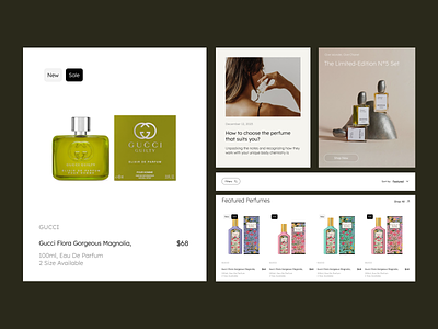 Ecommerce elements beauty beauty products ecommerce fragrance landing online shop online store perfumes web website