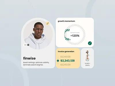 Finwise - Fintech UI Elements branding chart clean ui components design digital product fintech landing page graphic design illustration ui ui chart ui elements ui kit uidesign user interface ux uxui design web 3 web 3.0 web app design