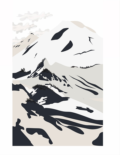 Snowy 3d animation architectural art branding design flat graphic design illustration logo ui vector