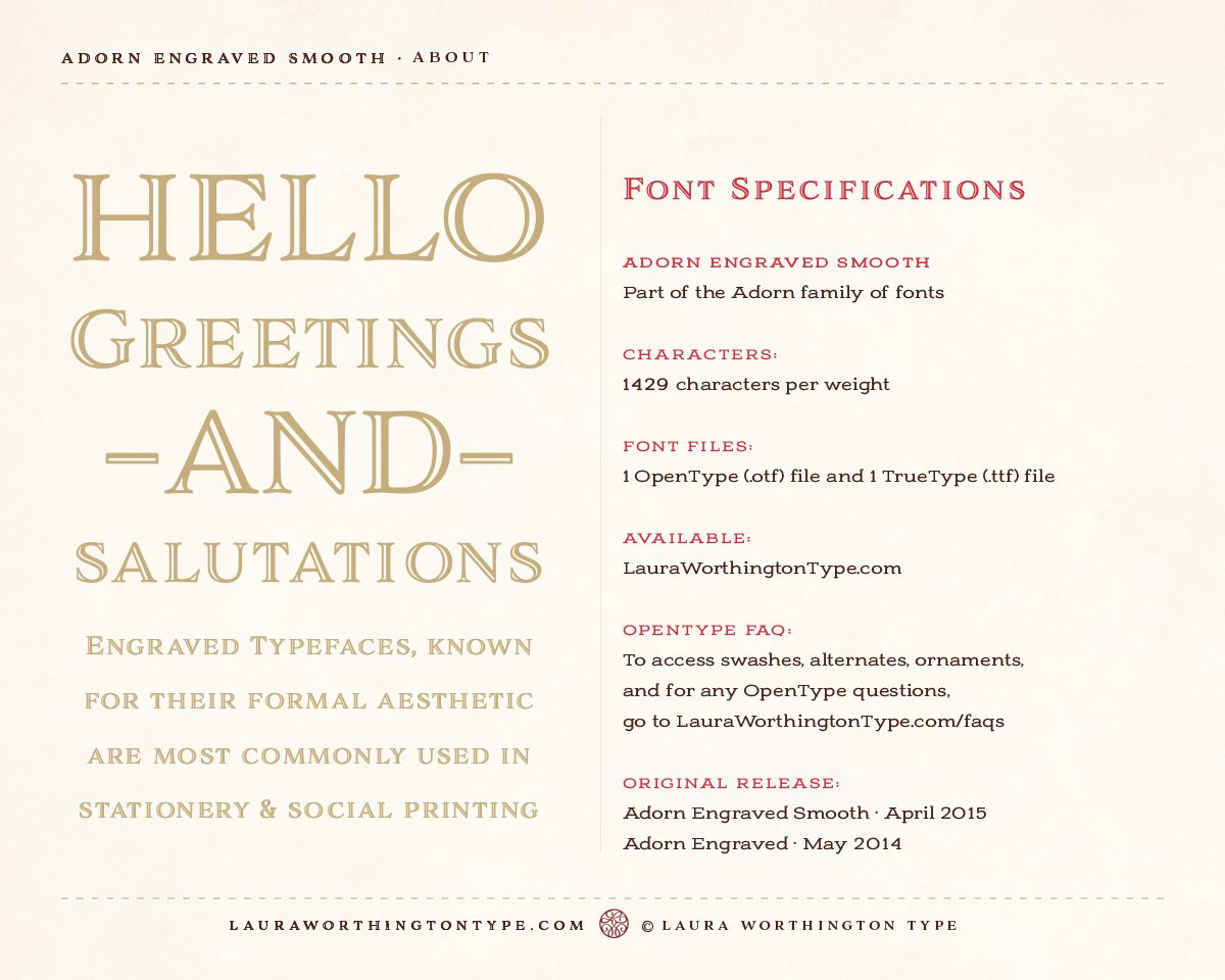 Adorn Engraved Smooth Font by Creative Font Template on Dribbble