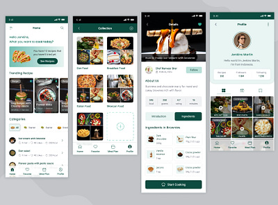 Food Recipe App app app design figma mobile ui ui uiux