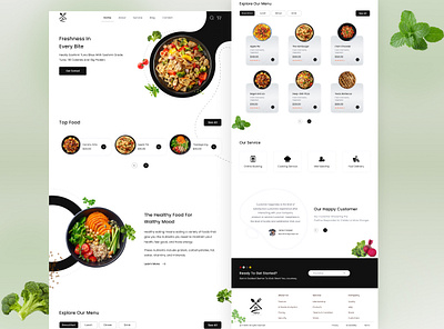 Food Service Landing Page app app design design figma landing landing page mobile ui page ui uiux web website