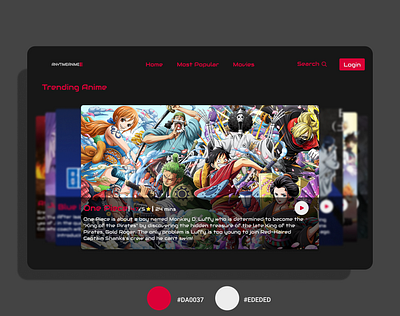 Anytimeanime Website landing page anime anime landingpage landingpage ui uiux website