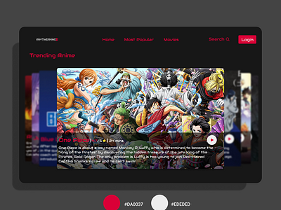 Anytimeanime Website landing page anime anime landingpage landingpage ui uiux website